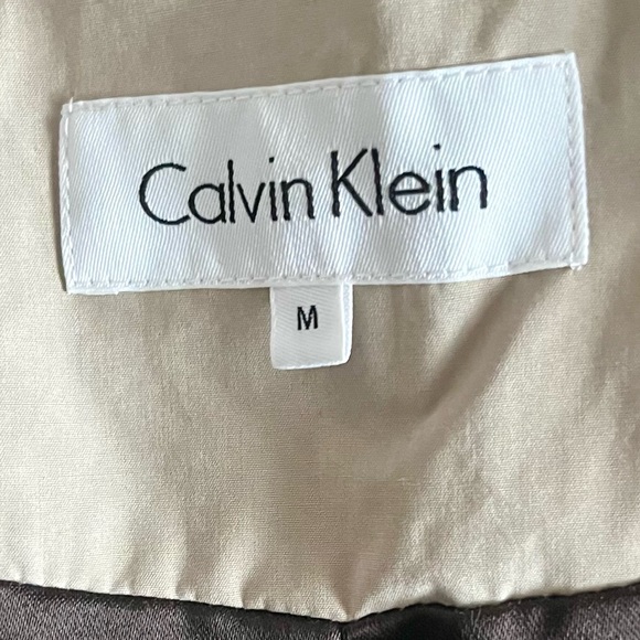 Calvin Klein Beige Double-Breasted Trench Coat - Picture 6 of 9